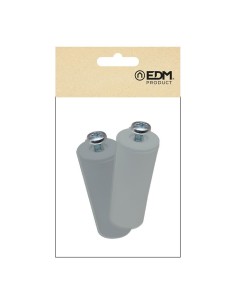 Tope Persiana Enrollable Poliestireno 40x20mm Gris 2 Uds EDM 2
