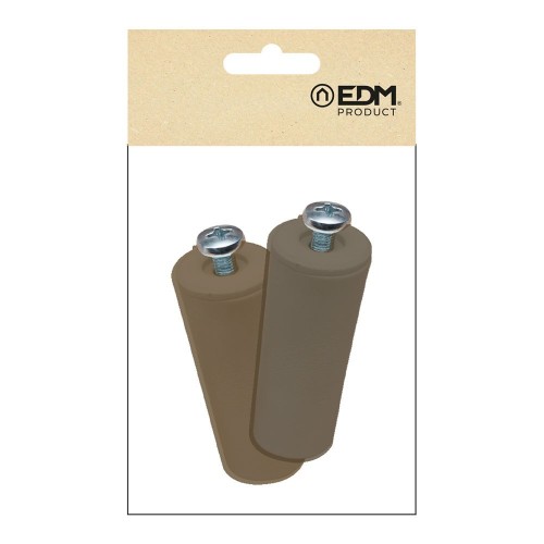 Tope Persiana Poliestireno 40x20mm Marrón 2 Uds EDM