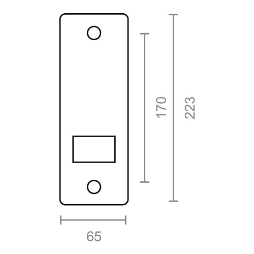 Embellecedor Aluminio 65x223x6mm Para Recogedor Persianas EDM