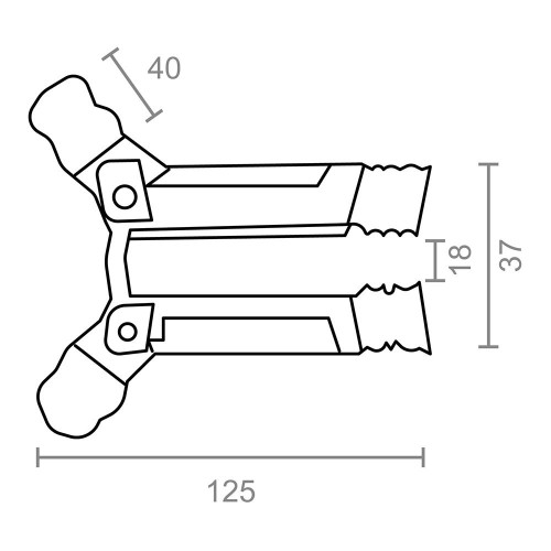 Seguro Persiana Acero 125x37mm Dentado 2 Uds EDM