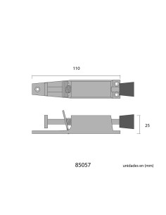 Freno Puerta Acero 120mm Dorado EDM 2
