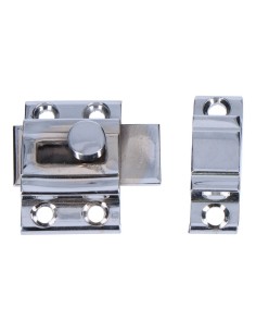 Cerrojo Latón Niquelado 20mm 10mm Cromado Tornillos Incluidos EDM