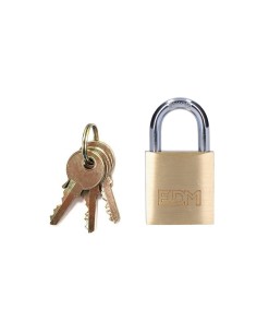 Candado Latón Arco Normal 30x13x31mm 5mm 16x18mm 3 Llaves EDM