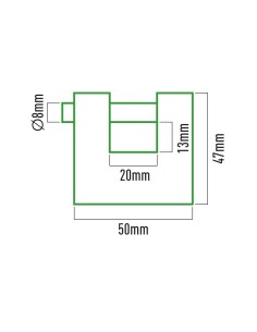 Candado Reforzado Latón 50x47x20mm 3 Llaves EDM 2