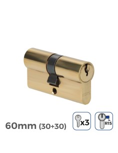 Bombín Latón 60mm 17mm Leva Larga R15 3 Llaves EDM