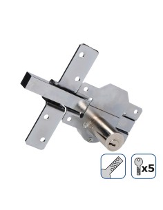 Cerrojo Seguridad Níquel 83x170mm 26mm 5 Llaves EDM 2