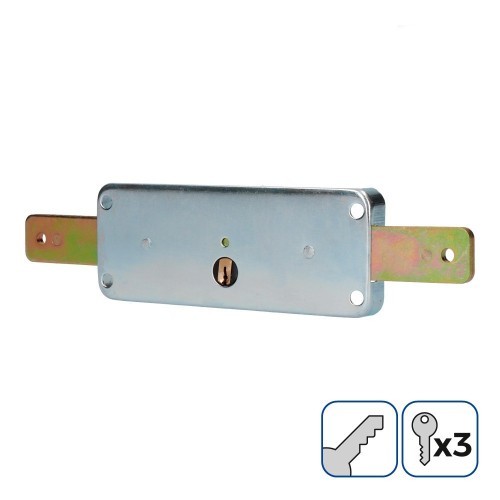 Cerradura Acero 154x59mm 3 Llaves Dorado Persiana EDM