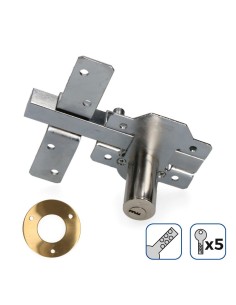 Cerrojo Acero 835x153mm 26mm Níquel 5 Llaves Seguridad EDM 2