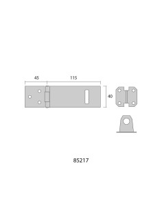 Portacandados Zinc 115mm Cromado EDM 2