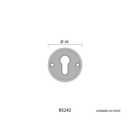 Bocallave Acero Inoxidable 60mm Cromado EDM