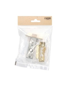 Picaporte Tubular Acero 68x25x57.5mm Latonado Tornillos EDM 2