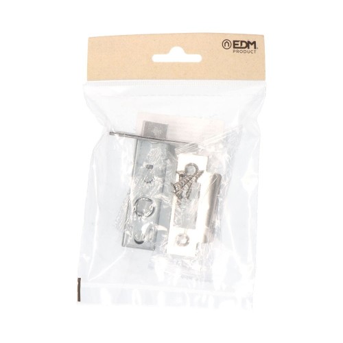 Picaporte Tubular Acero 68x25x57.5mm Canto Cuadrado 45mm Níquel EDM