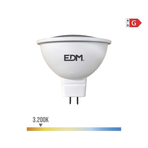 Bombilla LED Dicroica MR16 5W 12V 450lm 3200K Luz Cálida EDM
