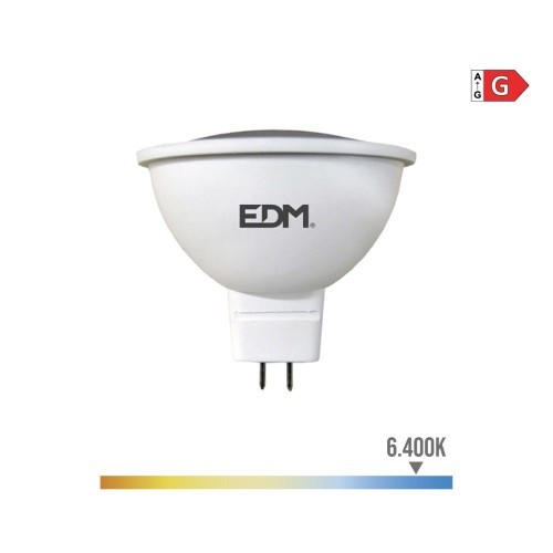 Bombilla LED Dicroica MR16 5W 12V 450lm 6400K Luz Fría EDM