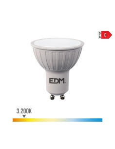 Bombilla Dicroica LED GU10 6W 500lm 3200K Luz Cálida Regulable EDM