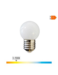 Bombilla LED Esférica E27 1.5W 130lm 3000K Luz Cálida EDM