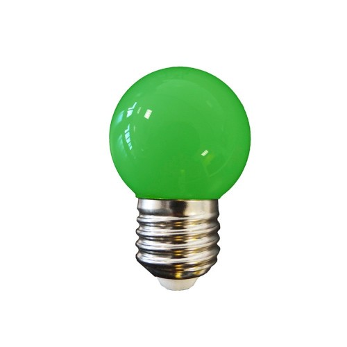 Bombilla LED Esférica E27 1W 80lm Luz Verde EDM