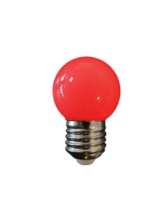 Bombilla LED Esférica E27 1W 80lm Luz Roja EDM