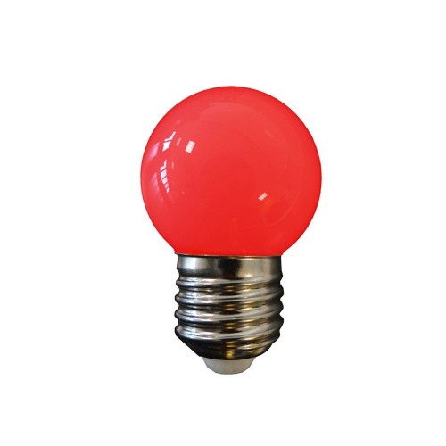 Bombilla LED Esférica E27 1W 80lm Luz Roja EDM