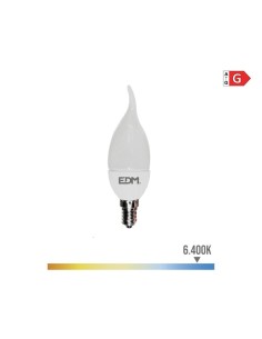 Bombilla LED Vela E14 5W 400lm 6400K Luz Fría EDM