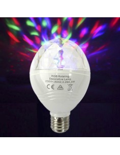 Bombilla LED E27 3W Multicolor Rotación 360° 220V EDM