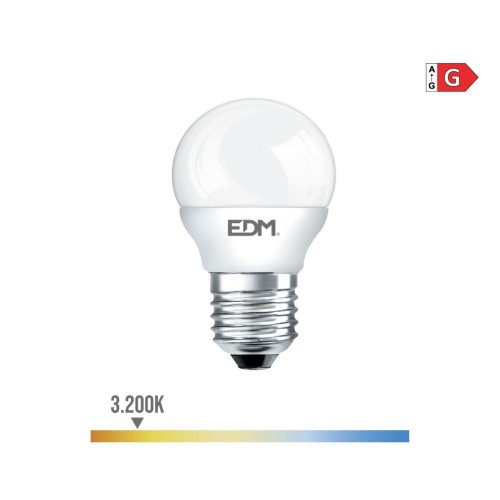 Bombilla LED Esférica E27 5W 400lm 3200K Luz Cálida EDM