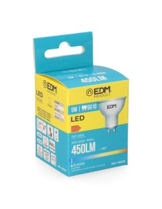 Bombilla LED Dicroica GU10 5W 450lm 6400K Luz Fría EDM 2