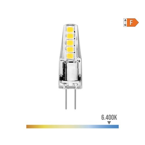 Bombilla LED Silicona G4 2W 12V 180lm 6400K Luz Fría EDM Bombilla LED Silicona G4 2W 12V 180lm 6400K Luz Fría EDM