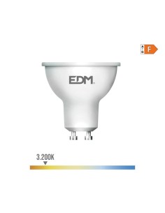 Bombilla LED Dicroica GU10 7W 550lm 3200K Luz Cálida EDM