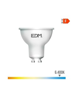 Bombilla LED Dicroica GU10 7W 550lm 6400K Luz Fría EDM