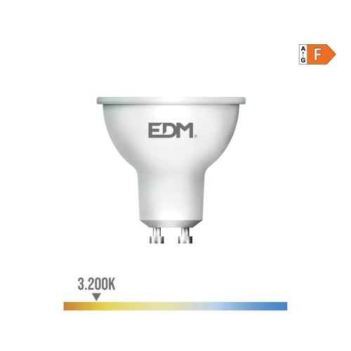 Bombilla LED Dicroica GU10 7W 600lm 3200K Luz Cálida EDM