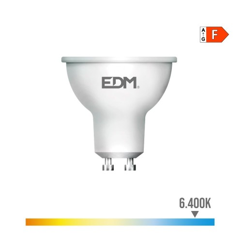 Bombilla LED Dicroica GU10 7W 600lm 6400K Luz Fría EDM