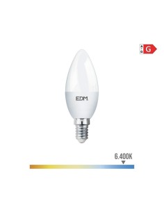 Bombilla Vela LED Casquillo E14 5W 400lm 6400K Luz Fría EDM