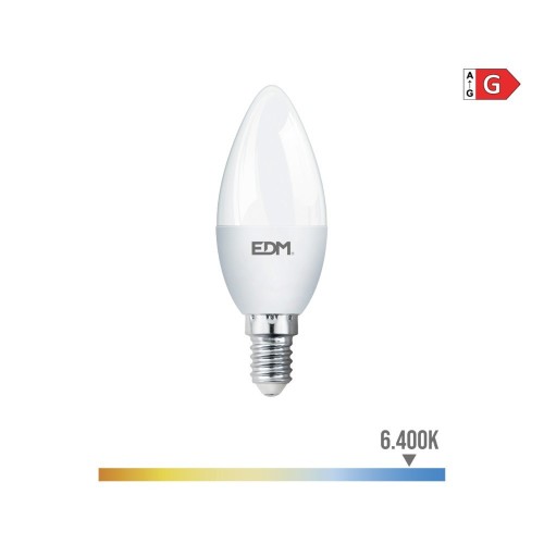 Bombilla Vela LED Casquillo E14 5W 400lm 6400K Luz Fría EDM