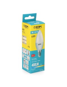 Bombilla Vela LED Casquillo E14 5W 400lm 6400K Luz Fría EDM 2