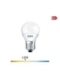 Bombilla LED Esférica E27 5W 400lm 4000K Luz Neutra EDM
