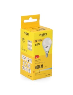 Bombilla LED Esférica E14 5W 400lm 4000K Luz Neutra EDM 2