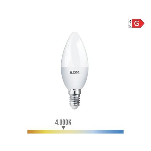 Bombilla LED Vela E14 5W 400lm 4000K Luz Neutra EDM