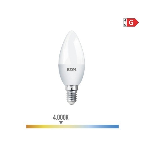Bombilla LED Vela E14 5W 400lm 4000K Luz Neutra EDM Bombilla LED Vela E14 5W 400lm 4000K Luz Neutra EDM