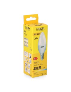 Bombilla LED Vela E14 5W 400lm 4000K Luz Neutra EDM 2