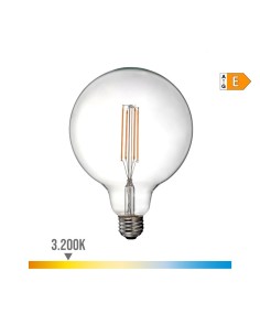 Bombilla Globo LED E27 6W 800lm 3200K Luz Cálida 12.5cm EDM