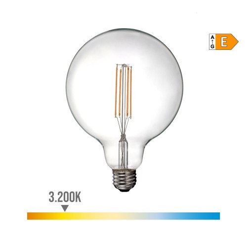Bombilla Globo LED E27 6W 800lm 3200K Luz Cálida 12.5cm EDM