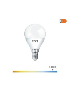 Bombilla Esférica E14 7W 600lm 6400K Luz Fría EDM