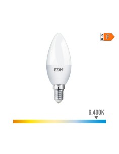 Bombilla Vela LED E14 7W 600lm 6400K Luz Fría EDM