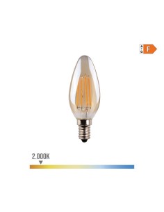Bombilla Vela Cristal 4.5W E14 400lm 2000K Luz Cálida EDM