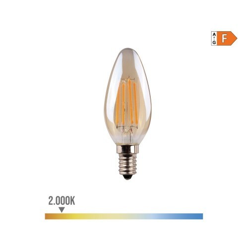 Bombilla Vela Cristal 4.5W E14 400lm 2000K Luz Cálida EDM