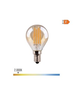 Bombilla Esférica Cristal Vintage 4.5W 400lm E14 2000K Luz Cálida EDM