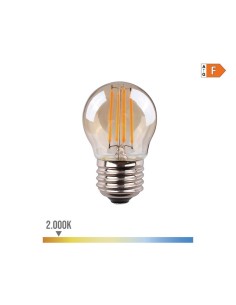 Bombilla Esférica Cristal Vintage 4.5W E27 400lm 2000K Luz Cálida EDM