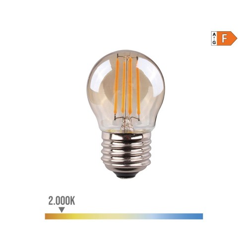 Bombilla Esférica Cristal Vintage 4.5W E27 400lm 2000K Luz Cálida EDM
