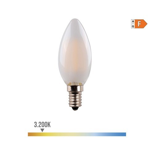 Bombilla Vela Cristal Mate E14 4.5W 470lm 3200K Luz Cálida EDM